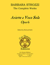 Ariette a Voce Sola, Op. 6 Study Scores sheet music cover